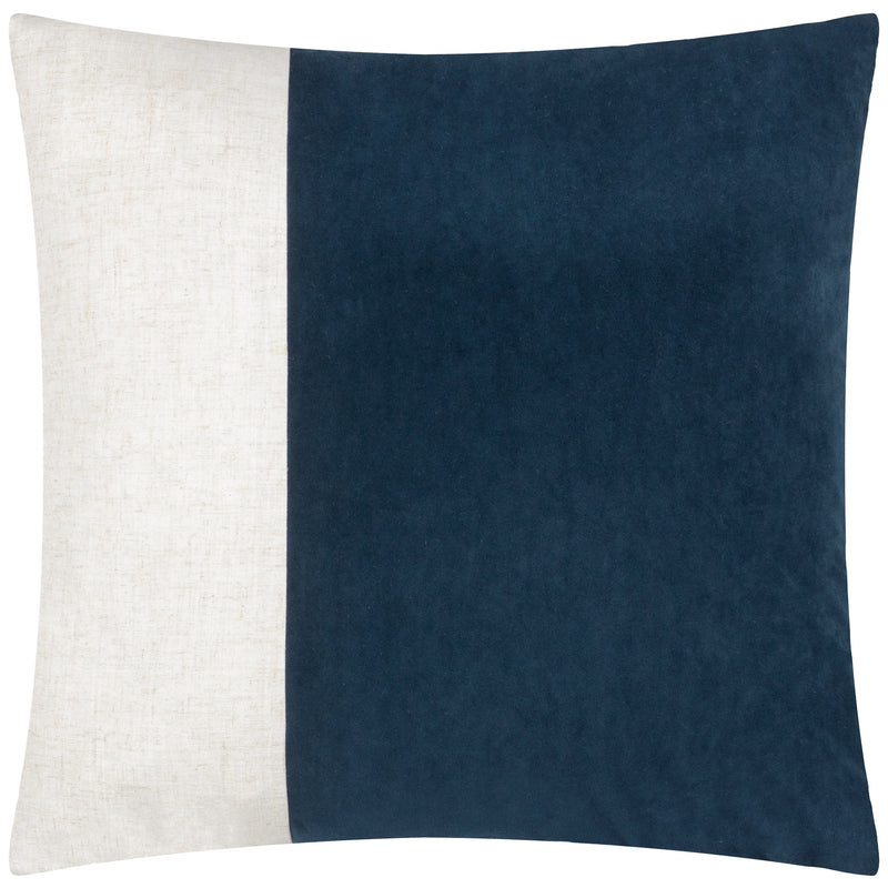 Not Applicable Blue Cushions - Morden Soft-Washed Velvet Cushion Cover Indigo Yard