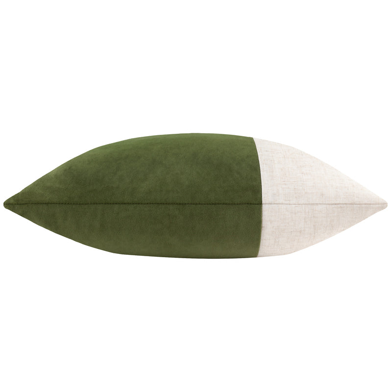 Not Applicable Green Cushions - Morden Soft-Washed Velvet Cushion Cover Olive Oil Yard