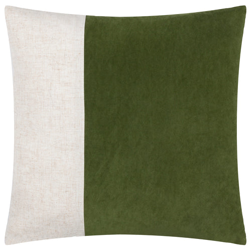 Not Applicable Green Cushions - Morden Soft-Washed Velvet Cushion Cover Olive Oil Yard