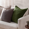 Not Applicable Beige Cushions - Morden Soft-Washed Velvet Cushion Cover Taupe Yard