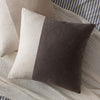 Not Applicable Beige Cushions - Morden Soft-Washed Velvet Cushion Cover Taupe Yard