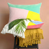 furn. Morella Abstract Cushion Cover in Mint/Pink/Lemon