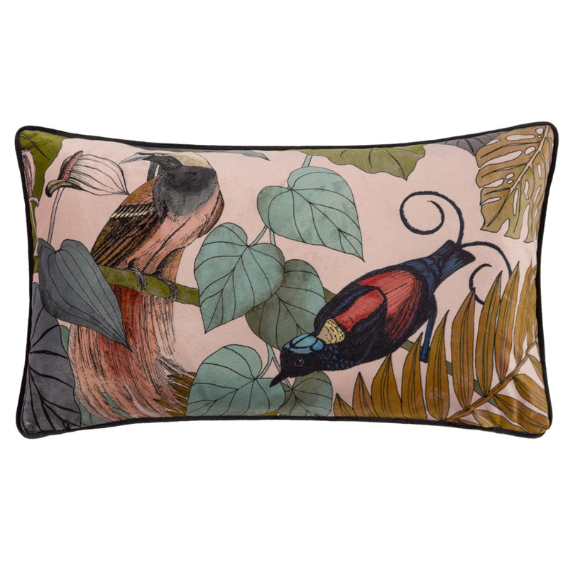 Wylder Moriyo Piped Velvet Cushion Cover in Blush