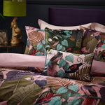 Wylder Moriyo Tropical Velvet Duvet Cover Set in Dusky Blush