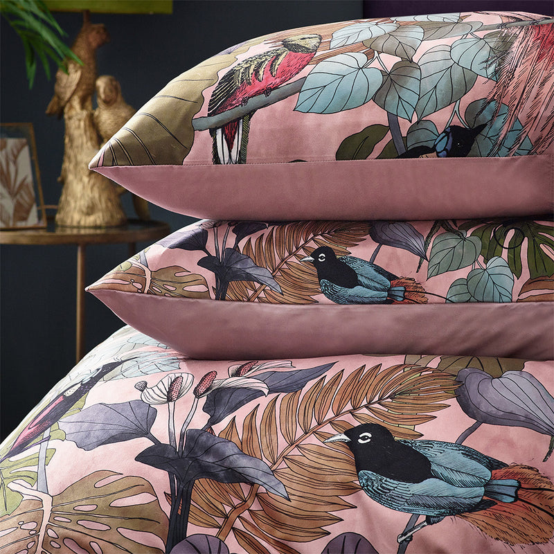 Wylder Moriyo Tropical Velvet Duvet Cover Set in Dusky Blush