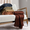 HÖEM Morni Woven Fringed Throw in Chestnut