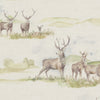 Voyage Maison Morrland Stag Printed Linen Fabric in Natural