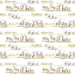 Voyage Maison Morrland Stag Printed Linen Fabric in Natural