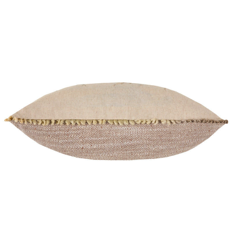 Animal Beige Cushions - Moorland Stag Printed Feather Filled Cushions Natural Voyage Maison