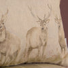 Animal Beige Cushions - Moorland Stag Printed Feather Filled Cushions Natural Voyage Maison