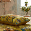 EW by Edinburgh Weavers Morton Floral Printed Cotton Sateen Piped Pillowcase Pair in Ochre