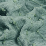 furn. Motti Woven Tufted Stripe Throw in Seafoam