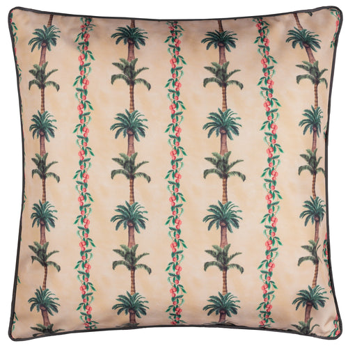 Jungle Beige Cushions - Monkey Palm Stripe Outdoor Cushion Cover Papyrus Wylder