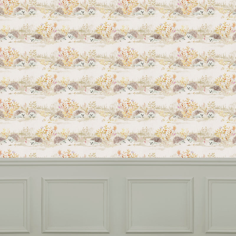 Voyage Maison Mr & Mrs Hedgehog 1.4m Wide Width Wallpaper in Latte