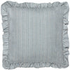 Floral Blue Cushions - Martha Embroidered Ruffle Cushion Cover Blue Wylder