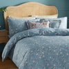 Floral Blue Cushions - Martha Embroidered Ruffle Cushion Cover Blue Wylder