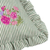  Cushions - Martha Embroidered Ruffle Feather Filled Cushion Sage Wylder