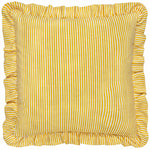 Floral Yellow Cushions - Martha Embroidered Ruffle Cushion Cover Yellow Wylder