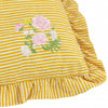 Floral Yellow Cushions - Martha Embroidered Ruffle Cushion Cover Yellow Wylder