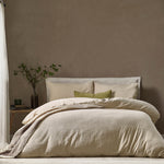 Striped Beige Bedding - Malton Stripe 100% Cotton Duvet Cover Set Linen Yard