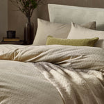 Striped Beige Bedding - Malton Stripe 100% Cotton Duvet Cover Set Linen Yard