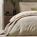 Striped Beige Bedding - Malton Stripe 100% Cotton Duvet Cover Set Linen Yard