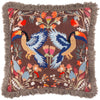 Animal Multi Cushions - Mirrored Toucan Embroidered Cushion Cover Multicolour Wylder Tropics