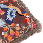 Animal Multi Cushions - Mirrored Toucan Embroidered Cushion Cover Multicolour Wylder Tropics