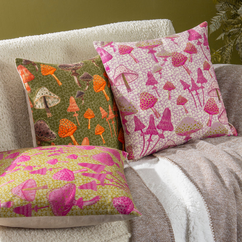 furn. Mushroom Fields Cushion Cover in Lilac