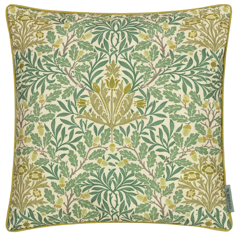 Woodland Green Cushions - Multi Acorn Printed Outdoor Polyester Filled Cushion Sage/Stone Morris & Co