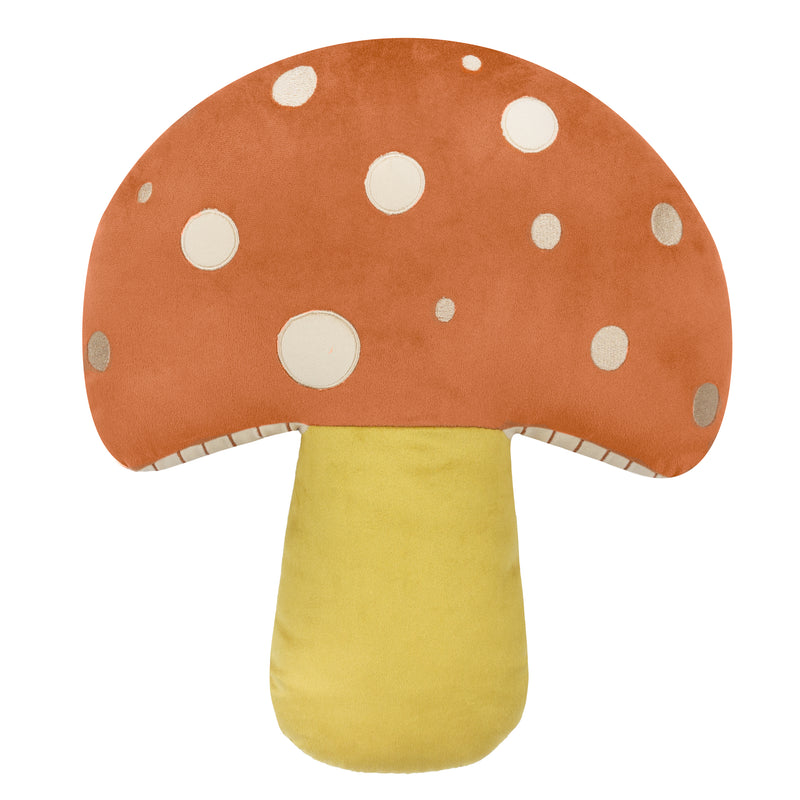 Woodland Orange Cushions - Mushroom Kids Novelty Ready Filled Cushion Orange little furn.