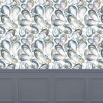 Voyage Maison Mussell Shells 1.4m Wide Width Wallpaper in Slate