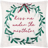  Multi Cushions - Mistletoe Wreath Embroidered Cushion Cover Multicolour Furn
