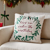  Multi Cushions - Mistletoe Wreath Embroidered Cushion Cover Multicolour Furn