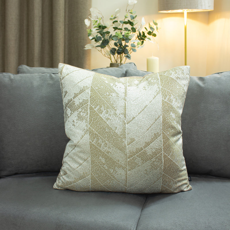 Ashley Wilde Myall Jacquard Cushion Cover in Brass/Mocha