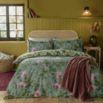 Floral Green Bedding - Mystic Berry Floral Reversible Duvet Cover Set Green furn.