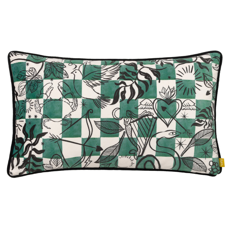 furn. Mythos Cushion Cover in Green/Natural