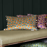 Abstract Orange Cushions - Nada Printed Cushion Cover Rust Voyage Maison