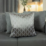 Ashley Wilde Nash Embroidered Cushion Cover in Fog/Dark Grey