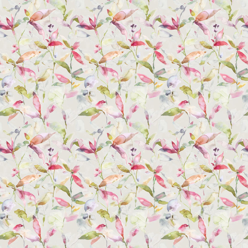 Voyage Maison Naura Printed Cotton Fabric in Poppy Natural