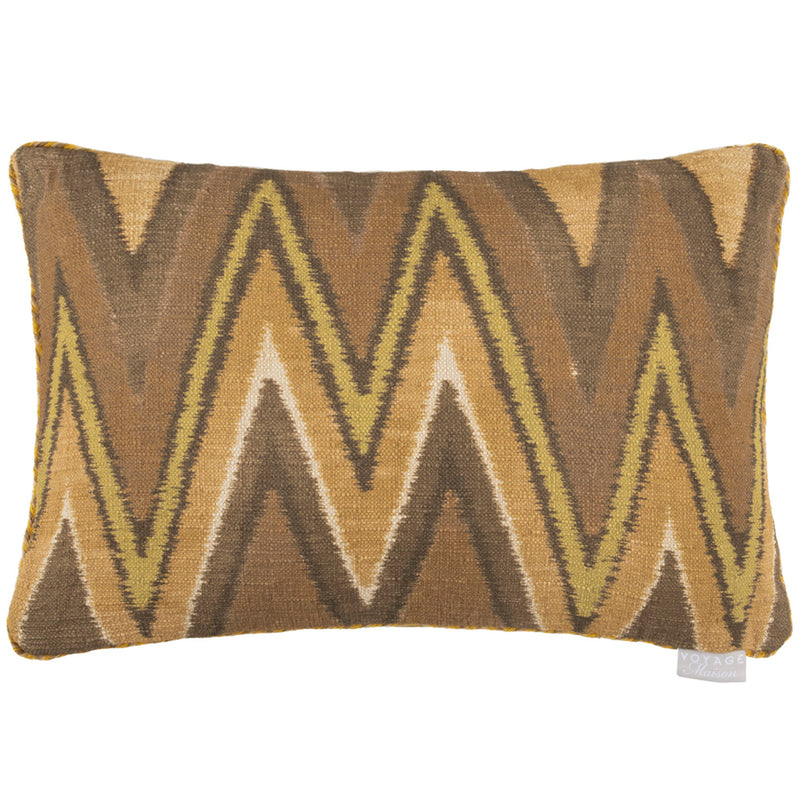 Geometric Beige Cushions - Navada Printed Cushion Cover Sepia Voyage Maison