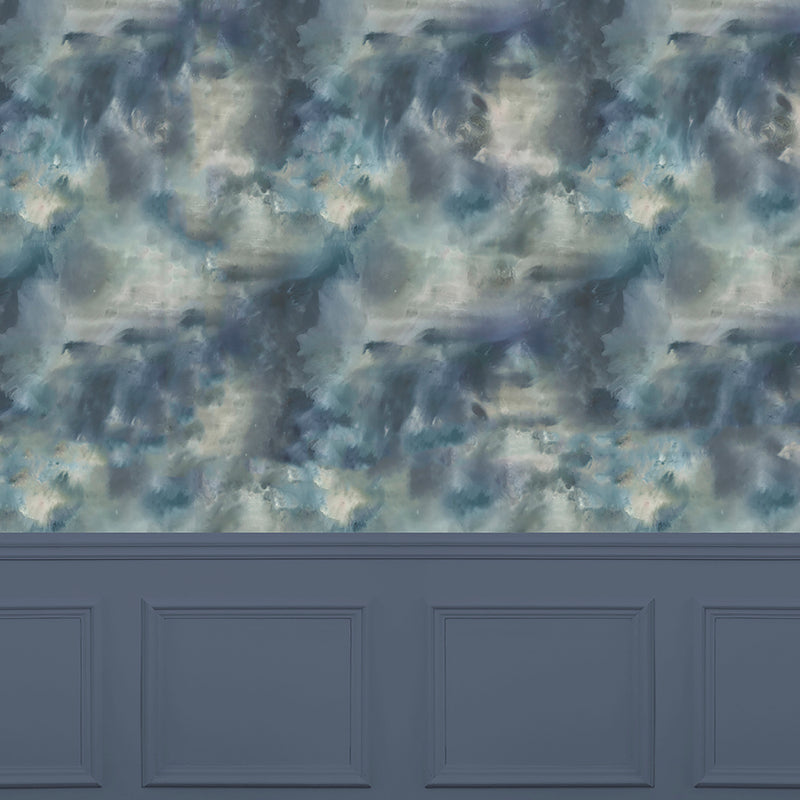 Voyage Maison Nebula 1.4m Wide Width Wallpaper in Midnight