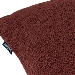 Paoletti Nellim Rectangular Boucle Textured Cushion Cover in Marsala Red