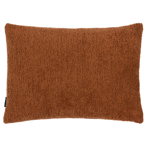 Paoletti Nellim Rectangular Boucle Textured Cushion Cover in Rust