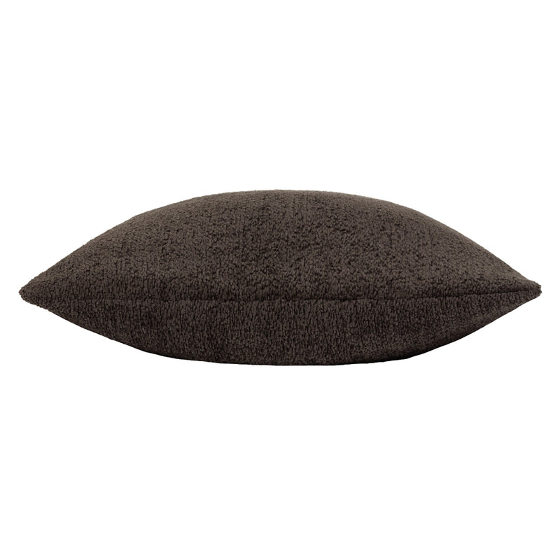 Paoletti Nellim Square Boucle Textured Cushion Cover in Espresso