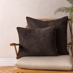 Paoletti Nellim Square Boucle Textured Cushion Cover in Espresso