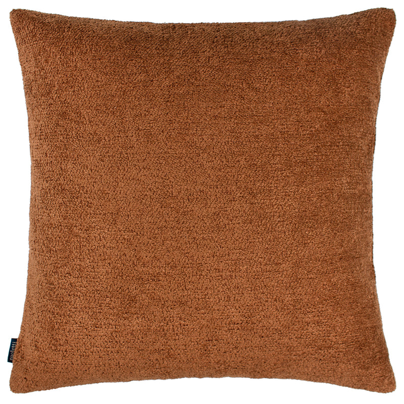 Paoletti Nellim Square Boucle Textured Cushion Cover in Rust