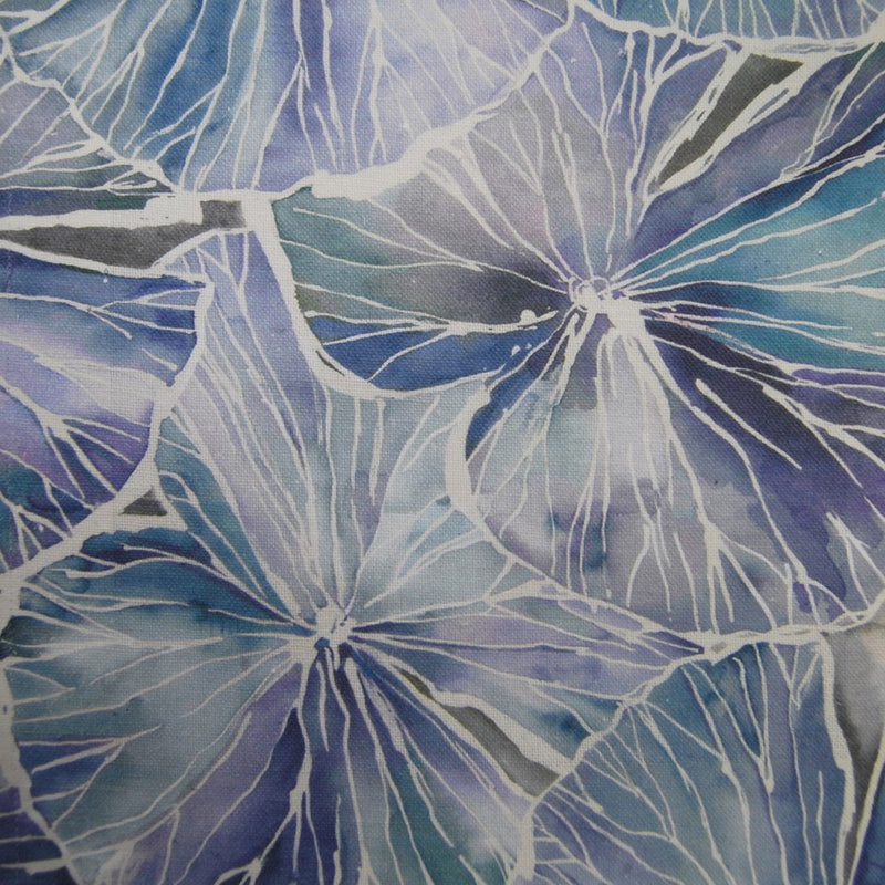 Nelumbo Printed Fabric Sample Swatch Sapphire