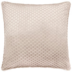 Geometric Cream Cushions - Neptune Velvet Cushion Cover Champagne Paoletti