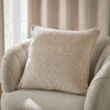 Geometric Cream Cushions - Neptune Velvet Cushion Cover Champagne Paoletti